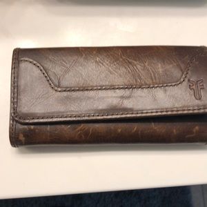 Fry dark brown leather wallet